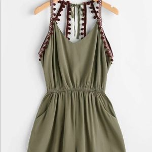 Green pom Pom romper